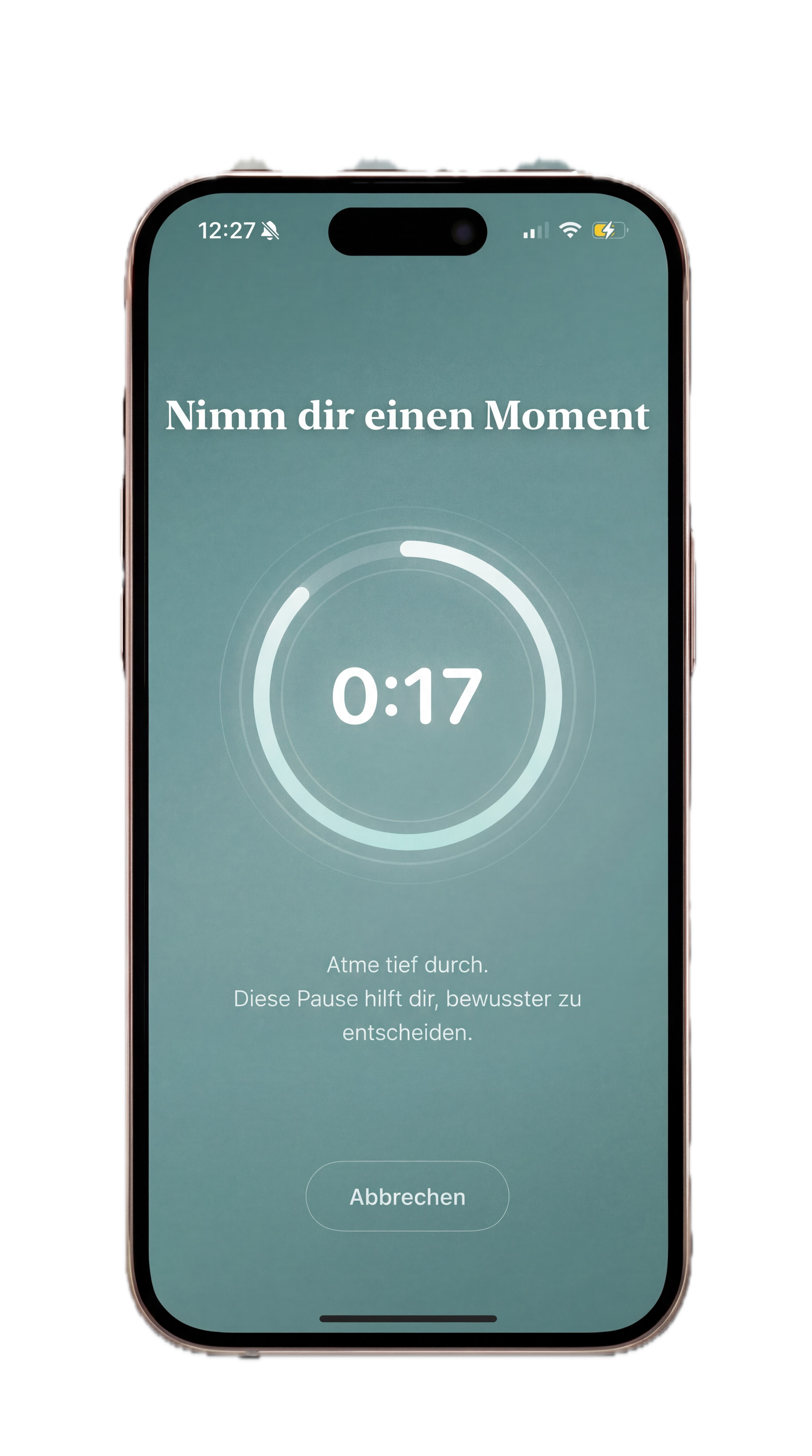 Social Media Sucht App - Bildschirmzeit Kontrolle mit Verzögerung auf dem iPhone