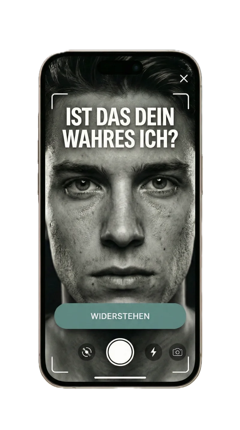 Pornosucht überwinden - Face Yourself Spiegel-Funktion der Sucht App